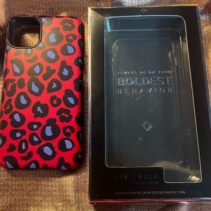 Apple iPhone 11 Pro Max pink and purple cheetah case